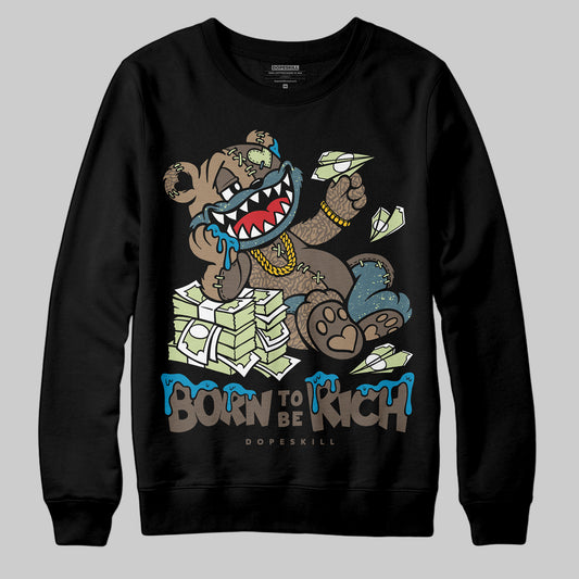 Jordan 3 GS “We Outside” DopeSkill Sweatshirt Born To Be Rich Graphic Streetwear - Black