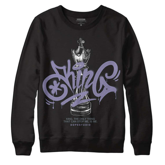 Jordan 5 Retro Low Indigo Haze DopeSkill Sweatshirt King Chess Graphic Streetwear - Black