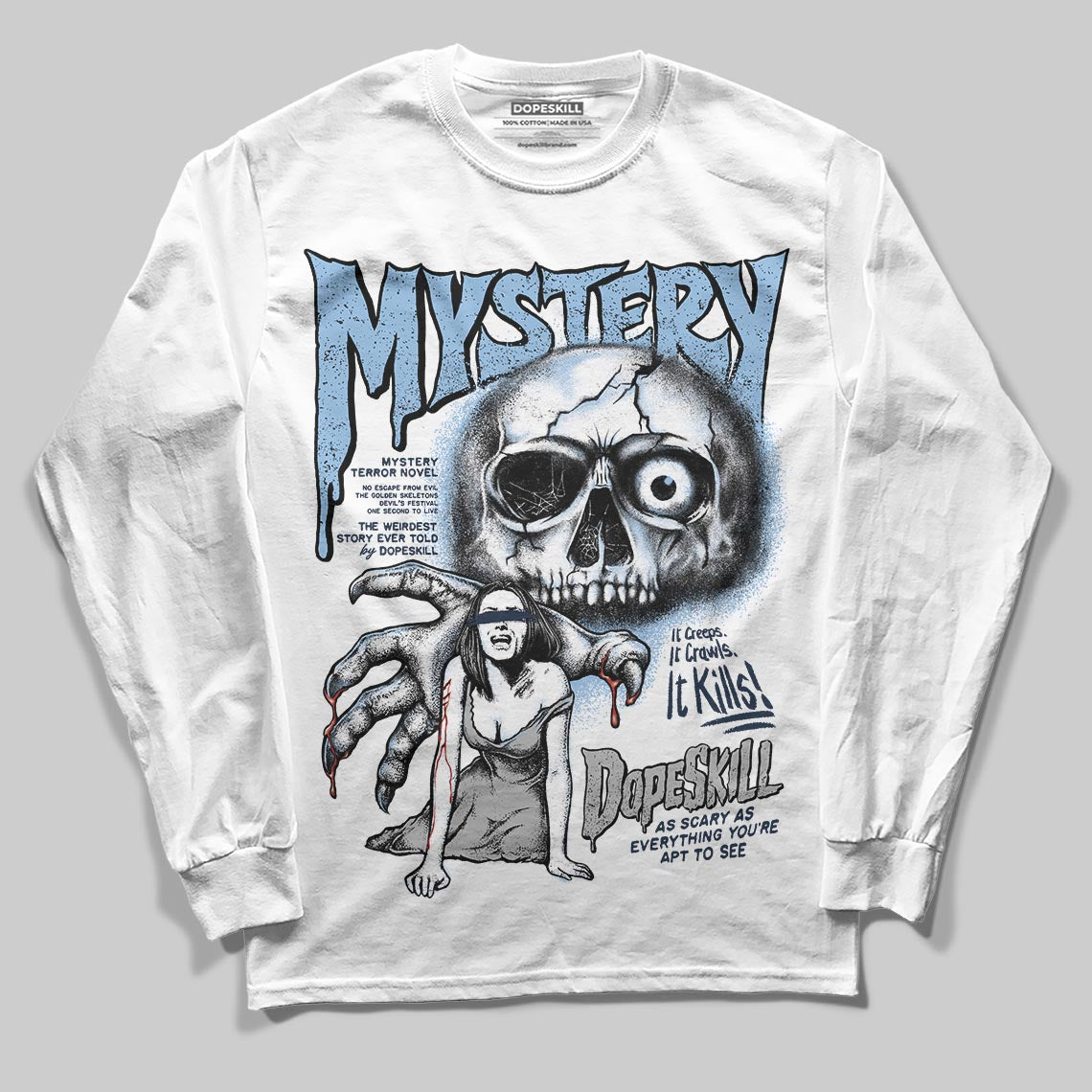 Asics Gel-Cumulus 16 Wash/Independence Blue DopeSkill Long Sleeve T-Shirt Mystery Ghostly Grasp Graphic Streetwear - White