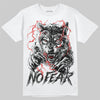 Jordan 12 Black Wolf Grey DopeSkill T-Shirt No Fear Graphic Streetwear - White