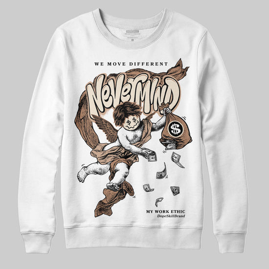 Jordan 4 Retro Cozy Girl DopeSkill Sweatshirt Nevermind Graphic Streetwear - White