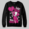 Rick Owens Pink Leather Low Sneakers DopeSkill Sweatshirt Love Sick Graphic Streetwear - Black