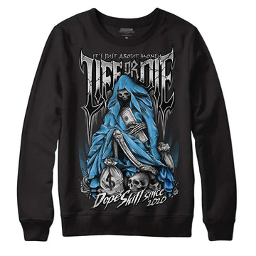 Dunk Low ‘Pure Platinum’ DopeSkill Sweatshirt Life or Die Graphic Streetwear - Black