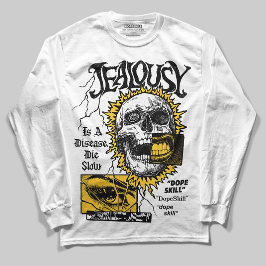 Yellow Sneakers DopeSkill Long Sleeve T-Shirt Jealousy Graphic Streetwear - White