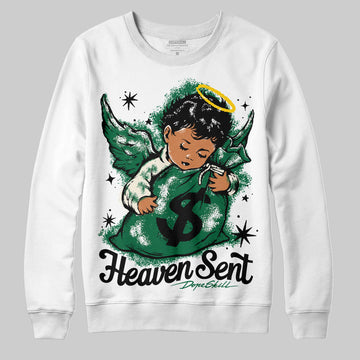 Jordan 13 GS “Pine Green” DopeSkill Sweatshirt Heaven Sent Graphic Streetwear - White