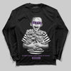 PURPLE Sneakers DopeSkill Long Sleeve T-Shirt Scared Money Don't Make No Money Graphic Streetwear - Black