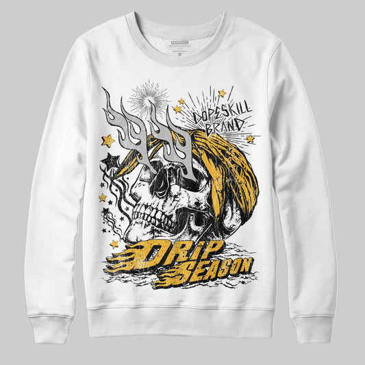 Jordan 5 'Tokyo' DopeSkill Sweatshirt Drip Season Graphic Streetwear - White 