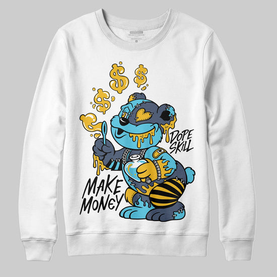 Jordan 11 Retro Gamma Blue (2025) DopeSkill Sweatshirt Make Money Graphic Streetwear - White