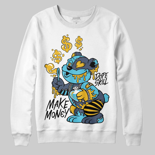 Jordan 11 Retro Gamma Blue (2025) DopeSkill Sweatshirt Make Money Graphic Streetwear - White