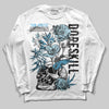 Jordan 11 Retro Legend Blue DopeSkill Long Sleeve T-Shirt Side Hustle Graphic Streetwear - White