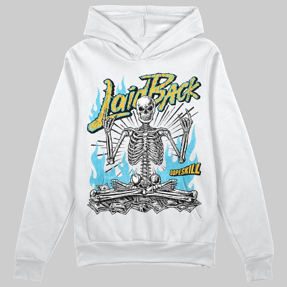 Jordan 11 Retro Gamma Blue (2025) DopeSkill Hoodie Sweatshirt Laid Back Graphic Streetwear - White 