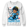 Jordan 4 Retro Military Blue DopeSkill Sweatshirt Heaven Sent Graphic Streetwear - WHite 
