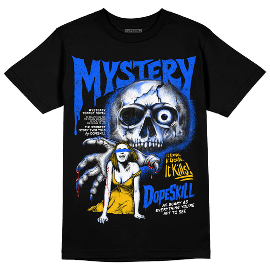 Royal Blue Sneakers DopeSkill T-Shirt Mystery Ghostly Grasp Graphic Streetwear - Black