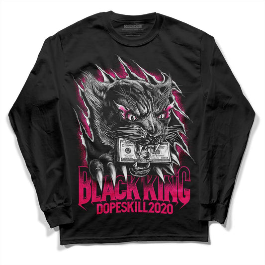 Jordan 1 Low GS “Fierce Pink” Dopeskill Long Sleeve T-Shirt Black King Graphic Streetwear - Black