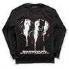 Jordan 14 "Black/White" DopeSkill Long Sleeve T-Shirt Juneteenth Heart Graphic Streetwear - Black