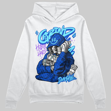 Royal Blue Sneakers DopeSkill Hoodie Grind Pray Graphic Streetwear - White 