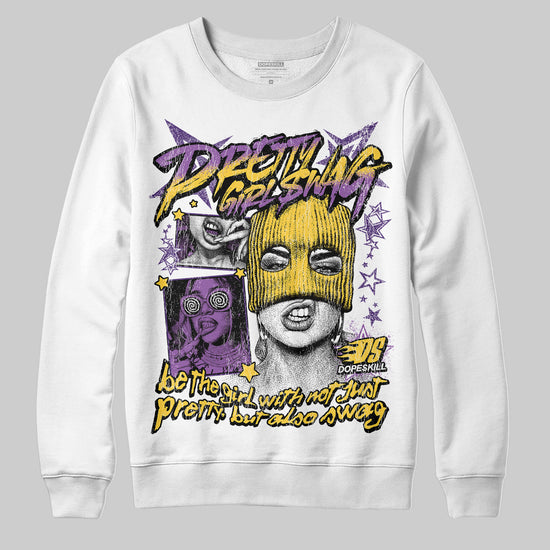 Jordan 12 “Field Purple” DopeSkill Sweatshirt Pretty Girl Swag Graphic Streetwear - White