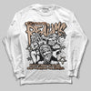 Jordan 4 Retro Cozy Girl DopeSkill Long Sleeve T-Shirt Distorted Realms Graphic Streetwear - White