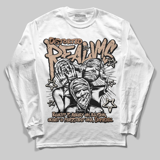 Jordan 4 Retro Cozy Girl DopeSkill Long Sleeve T-Shirt Distorted Realms Graphic Streetwear - White