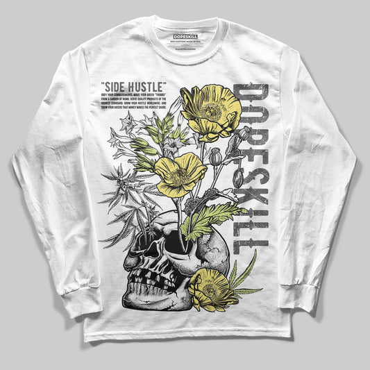 Jordan 4 GS “Light Lemon Twist” DopeSkill Long Sleeve T-Shirt Side Hustle Graphic Streetwear - WHite