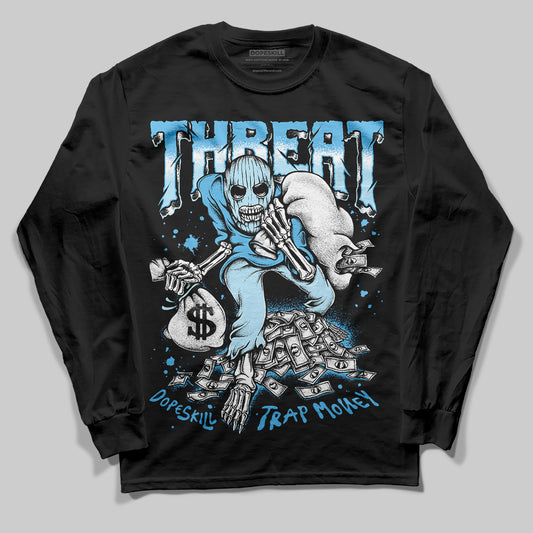 Jordan 11 Retro Legend Blue DopeSkill Long Sleeve T-Shirt Threat Graphic Streetwear - Black