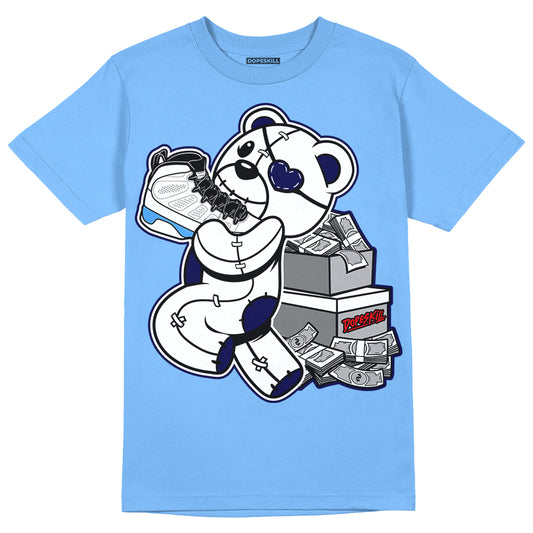 Jordan 9 Powder Blue DopeSkill Tropical Blue T-shirt Bear Steals Sneaker Graphic Streetwear