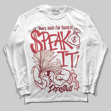 Jordan 4 “Sierra Red" DopeSkill Long Sleeve T-Shirt Speak It Graphic Streetwear - White