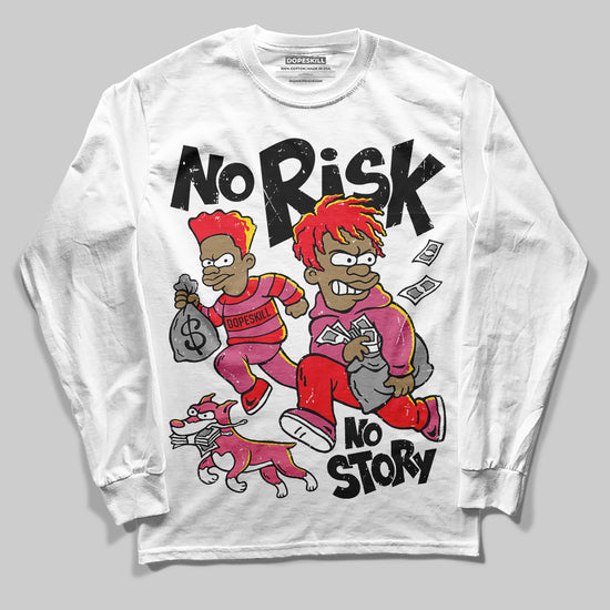 Diesel Pink S - Serendipity Pro-X1 Trainers DopeSkill Long Sleeve T-Shirt No Risk No Story Graphic Streetwear - White