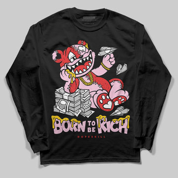 Awake NY x Air Jordan 5 Arctic Pink DopeSkill Long Sleeve T-Shirt Born To Be Rich Graphic Streetwear - Black