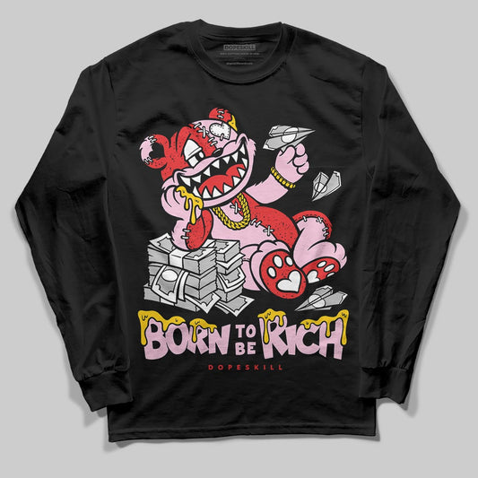 Awake NY x Air Jordan 5 Arctic Pink DopeSkill Long Sleeve T-Shirt Born To Be Rich Graphic Streetwear - Black