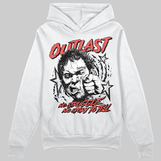 Black and White Sneakers DopeSkill Hoodie Outlast Graphic Streetwear - White 