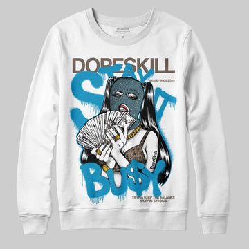 Jordan 3 GS “We Outside” DopeSkill Sweatshirt Stay It Busy Graphic Streetwear - White