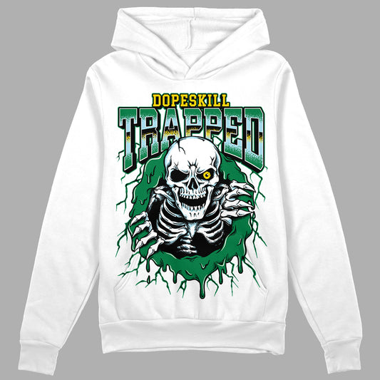 Jordan 5 “Lucky Green” DopeSkill Hoodie Sweatshirt Trapped Halloween Graphic Streetwear - White