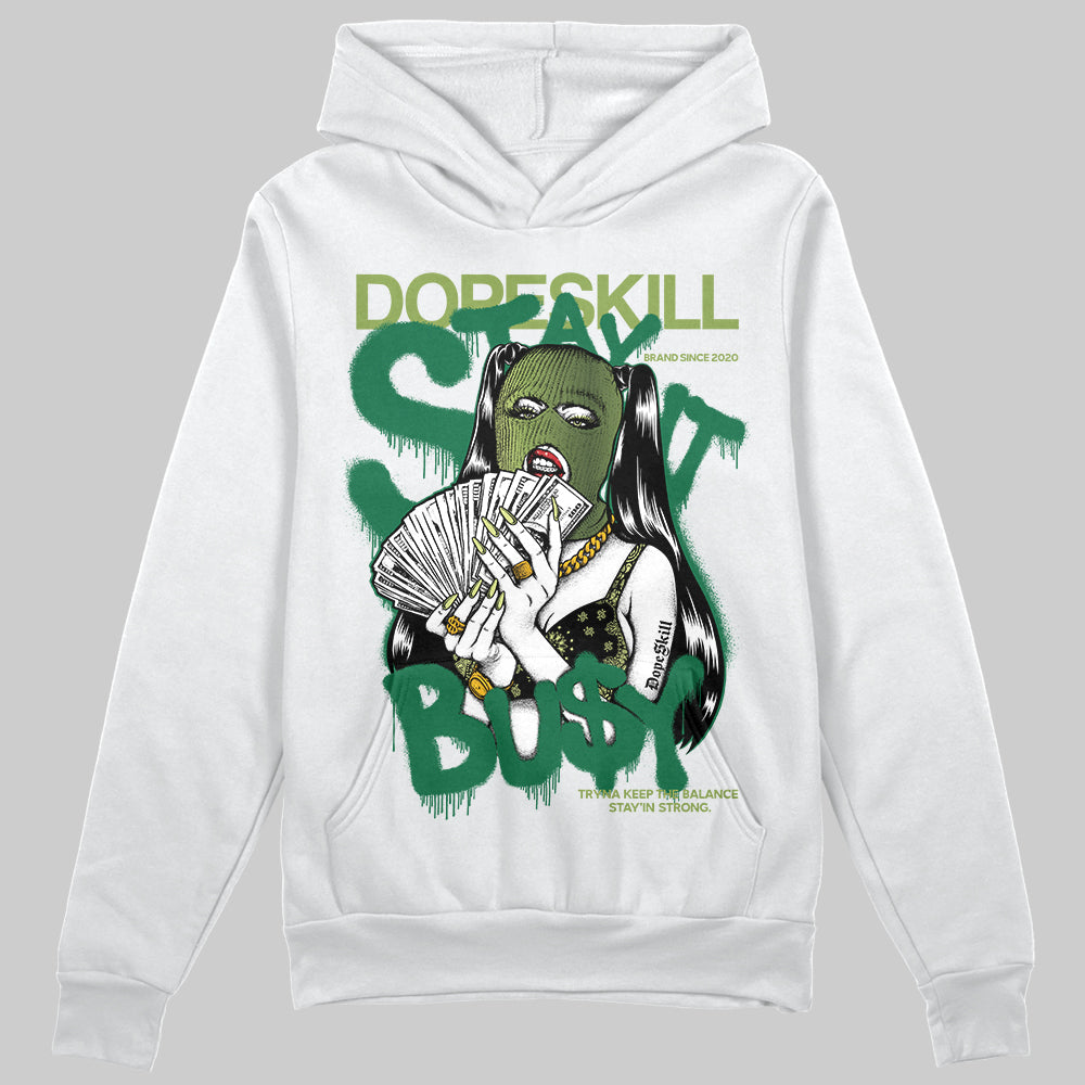Foamposite Pro 'Pine Green' DopeSkill Hoodie Sweatshirt Stay It Busy Graphic Streetwear - White