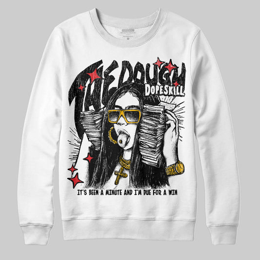 Black and White Sneakers DopeSkill Sweatshirt The Dough Graphic Streetwear - White