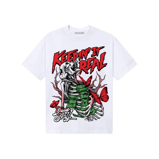 Black and White Sneakers DopeSkill T-Shirt Keepin' It Real Graphic Streetwear - White 