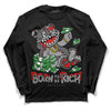 Grey Sneakers DopeSkill Long Sleeve T-Shirt Born To Be Rich Graphic Streetwear - Black