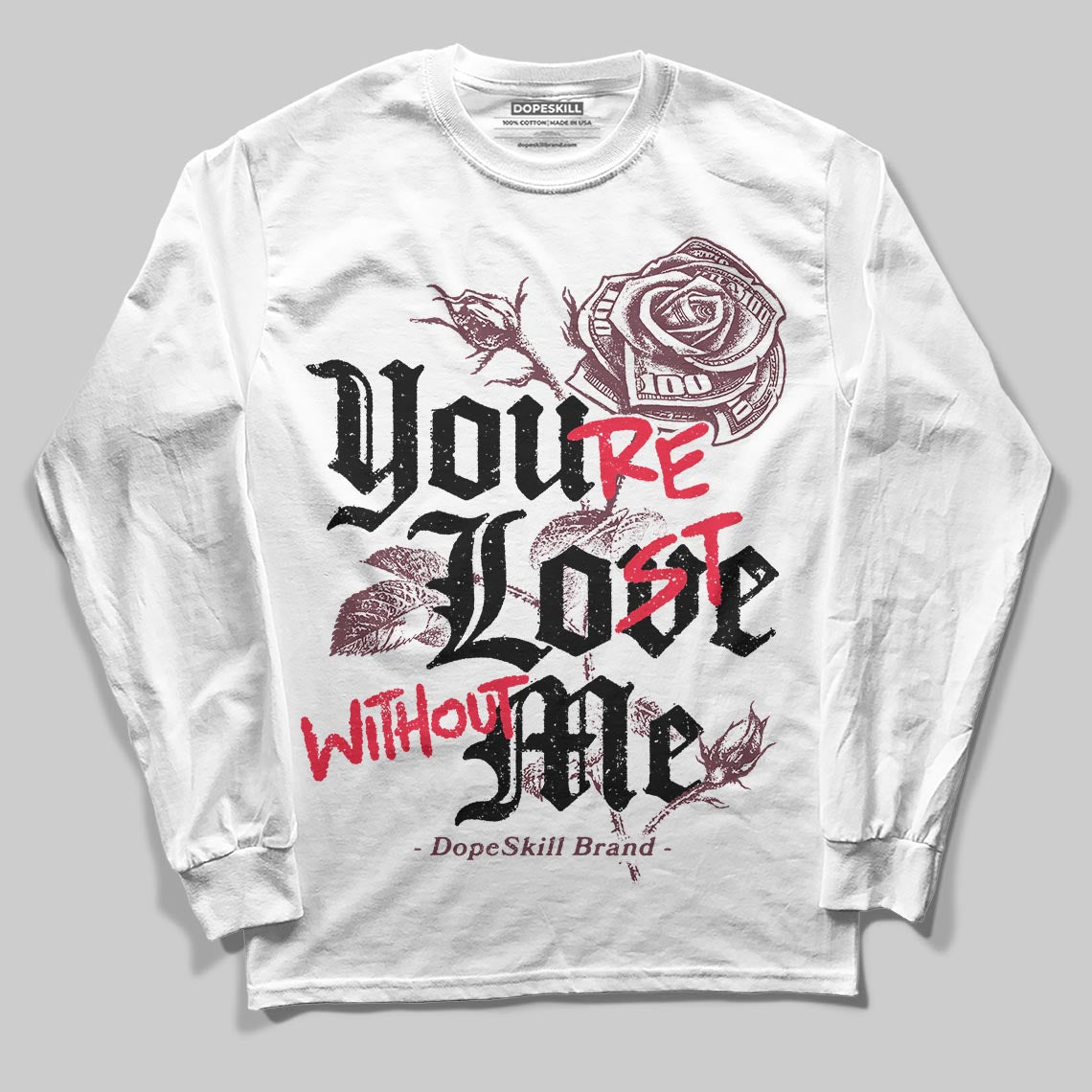 Asics Gel-Cumulus 16 "Port Royal" DopeSkill Long Sleeve T-Shirt You’re Lost Without Me Graphic Streetwear - White