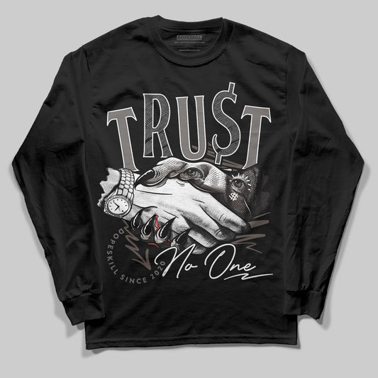 Jordan 4 Retro Cave Stone DopeSkill Long Sleeve T-Shirt Trust No One Graphic Streetwear - Black