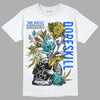 Jordan 5 Aqua DopeSkill T-Shirt Side Hustle Graphic Streetwear - White