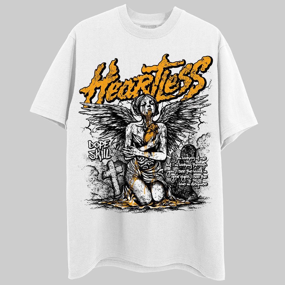 Jordan 12 Retro Black Taxi DopeSkill T-Shirt Heartless Graphic Streetwear  - White