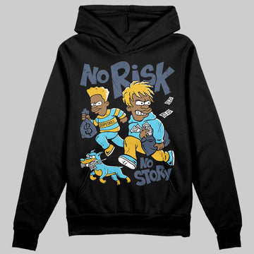 Jordan 11 Retro Gamma Blue (2025) DopeSkill Hoodie Sweatshirt No Risk No Story Graphic Streetwear - Black