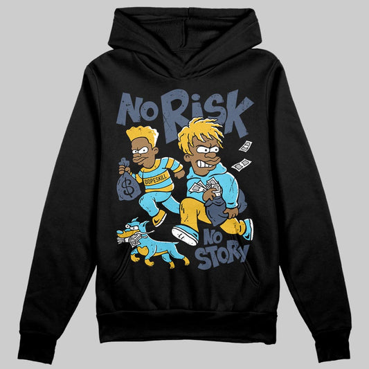 Jordan 11 Retro Gamma Blue (2025) DopeSkill Hoodie Sweatshirt No Risk No Story Graphic Streetwear - Black