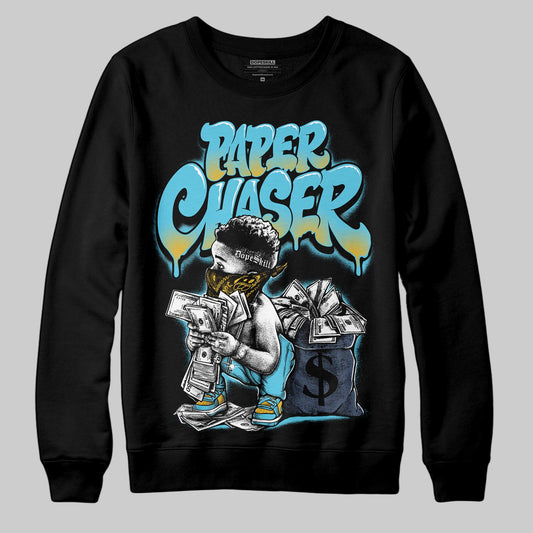 Jordan 11 Retro Gamma Blue (2025) DopeSkill Sweatshirt Paper Chaser Boy Graphic Streetwear - black