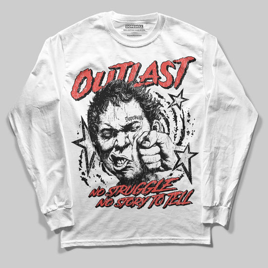 Black and White Sneakers DopeSkill Long Sleeve T-Shirt Outlast Graphic Streetwear - White 