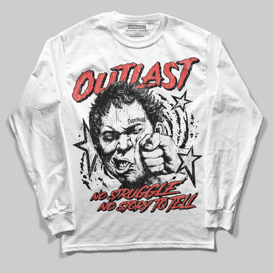 Black and White Sneakers DopeSkill Long Sleeve T-Shirt Outlast Graphic Streetwear - White 