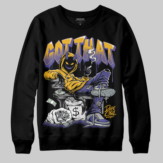 Jordan 4 Retro Lakers DopeSkill Sweatshirt Got That Graphic Streetwear - black
