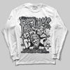 Jordan 5 Retro Wolf Grey (2026) DopeSkill Long Sleeve T-Shirt Distorted Realms Graphic Streetwear - White