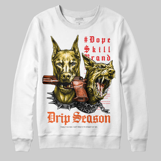 Yellow Sneakers DopeSkill Sweatshirt New Drip Season Graphic Streetwear - White 
