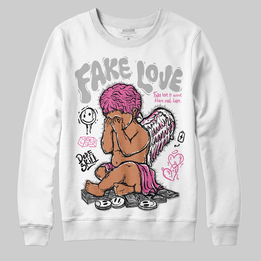Asics Gel-Kayano 14 ‘Cream Sweet Pink’ DopeSkill Sweatshirt False Love Graphic Streetwear - Black